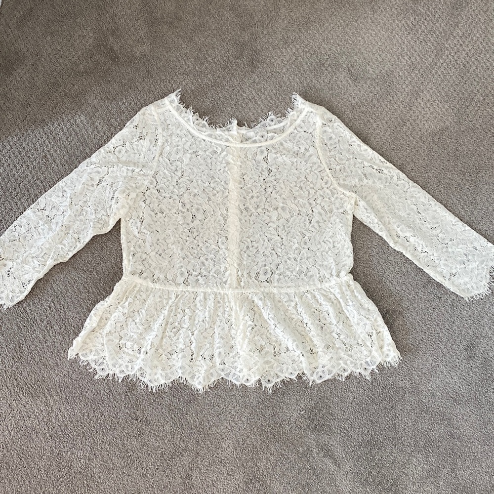 Joie lace peplum top